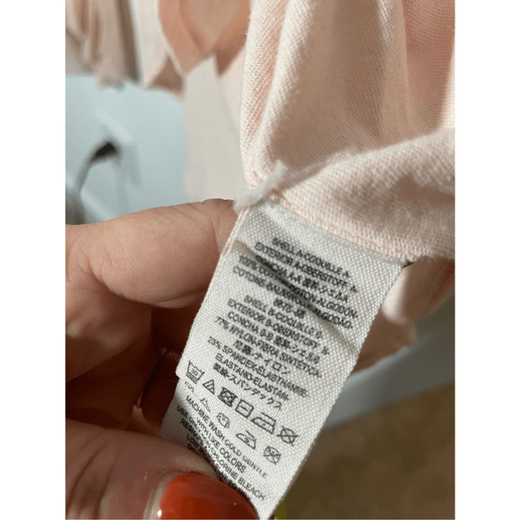 Free People Tee Shirt Still Got It Lagen Look  Bell Sleeve Baby Pink Top - Picture 6 of 8